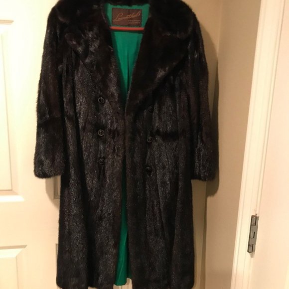 Vintage Lowenthal's Mink Fur Coat, Cuffs, & Hat - Picture 2 of 6